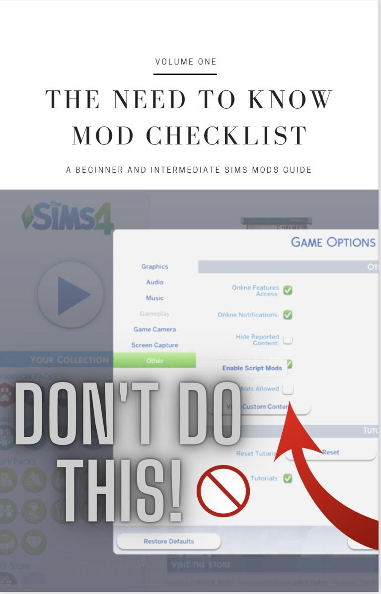 The Need To Know Sims Mod Installation Checklist